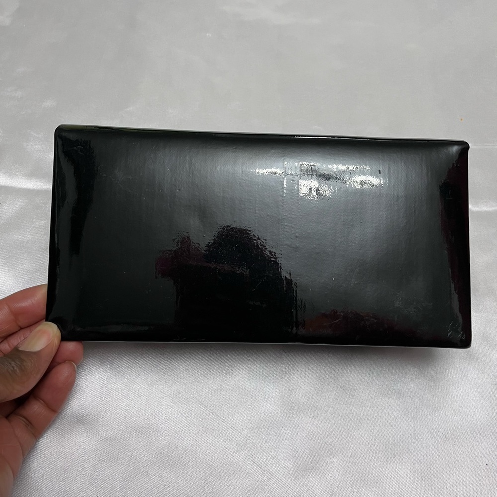 Vintage Black Patent Leather Clutch